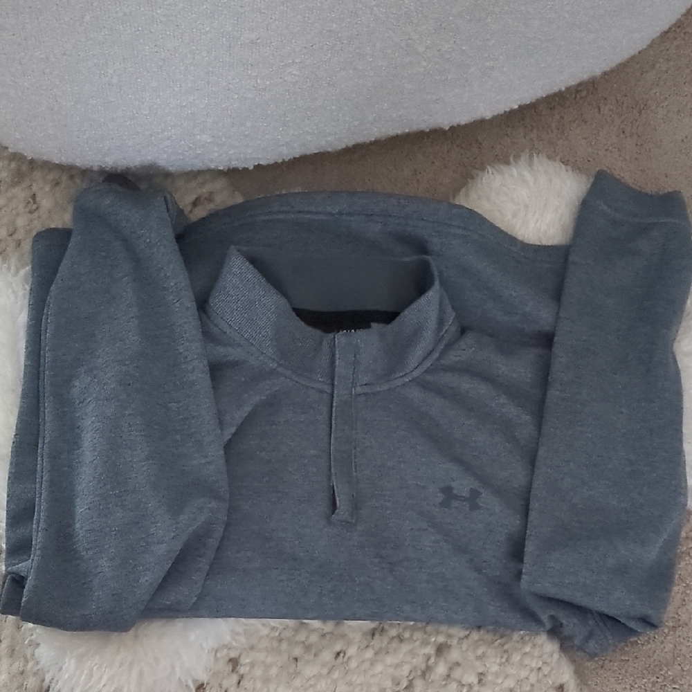 Under Armour Charcoal and Teal Quarter-Zip Top (2)